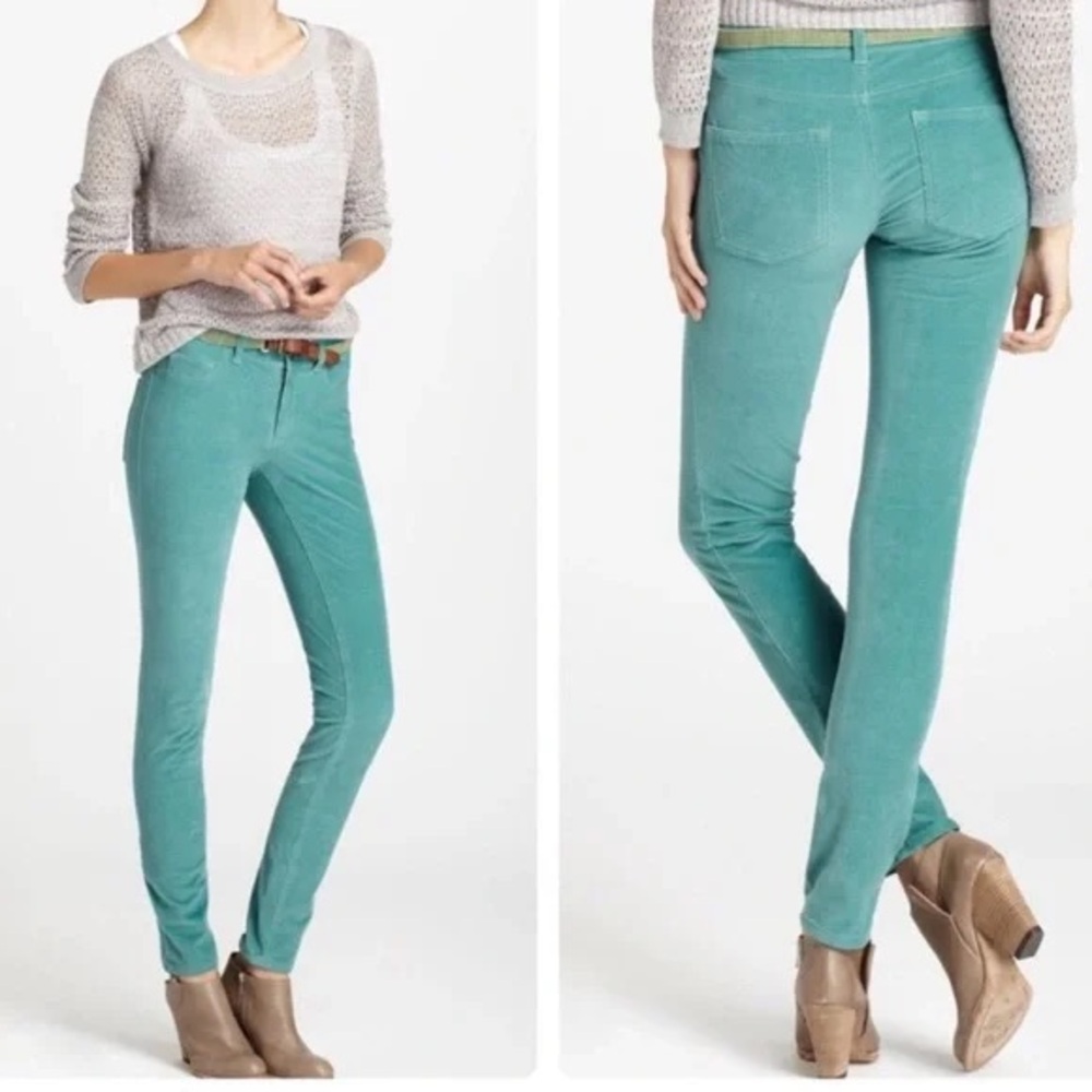 Pilcro and the Letterpress Teal Skinny Pants